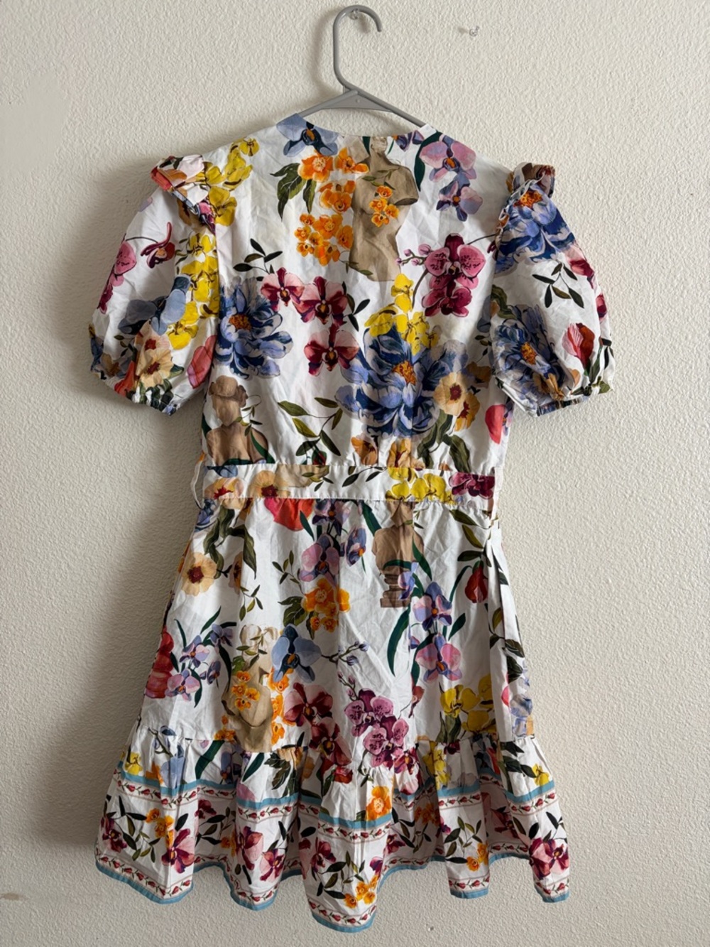 NWT Farm Rio Women's Greek Garden Off-White Mini Dress Sz Small - Picture 6 of 9